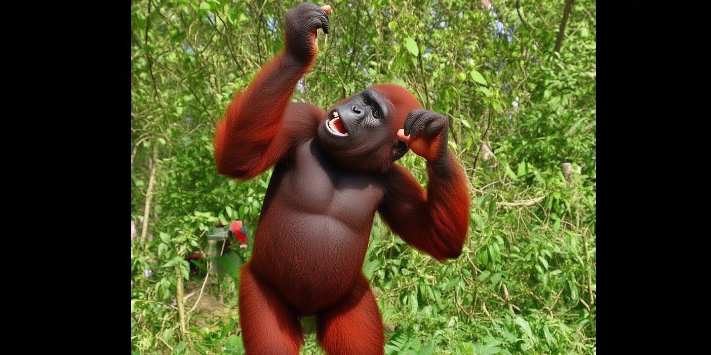 上海动物园红毛猩猩投喂后抱拳致谢 网友惊呼进化成精