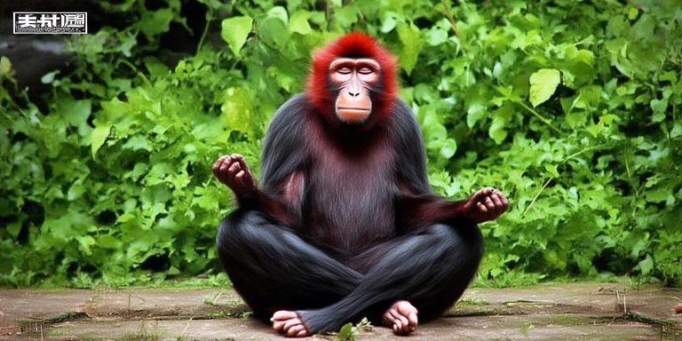 南京红山动物园猴子闭眼打坐走红网络