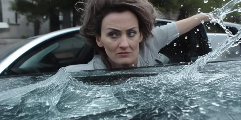 热水浇车玻璃会炸吗？女子实验他人车辆引网友怒火