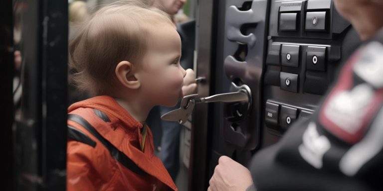 小孩鼻尖卡密码锁 消防员巧剪解围获赞