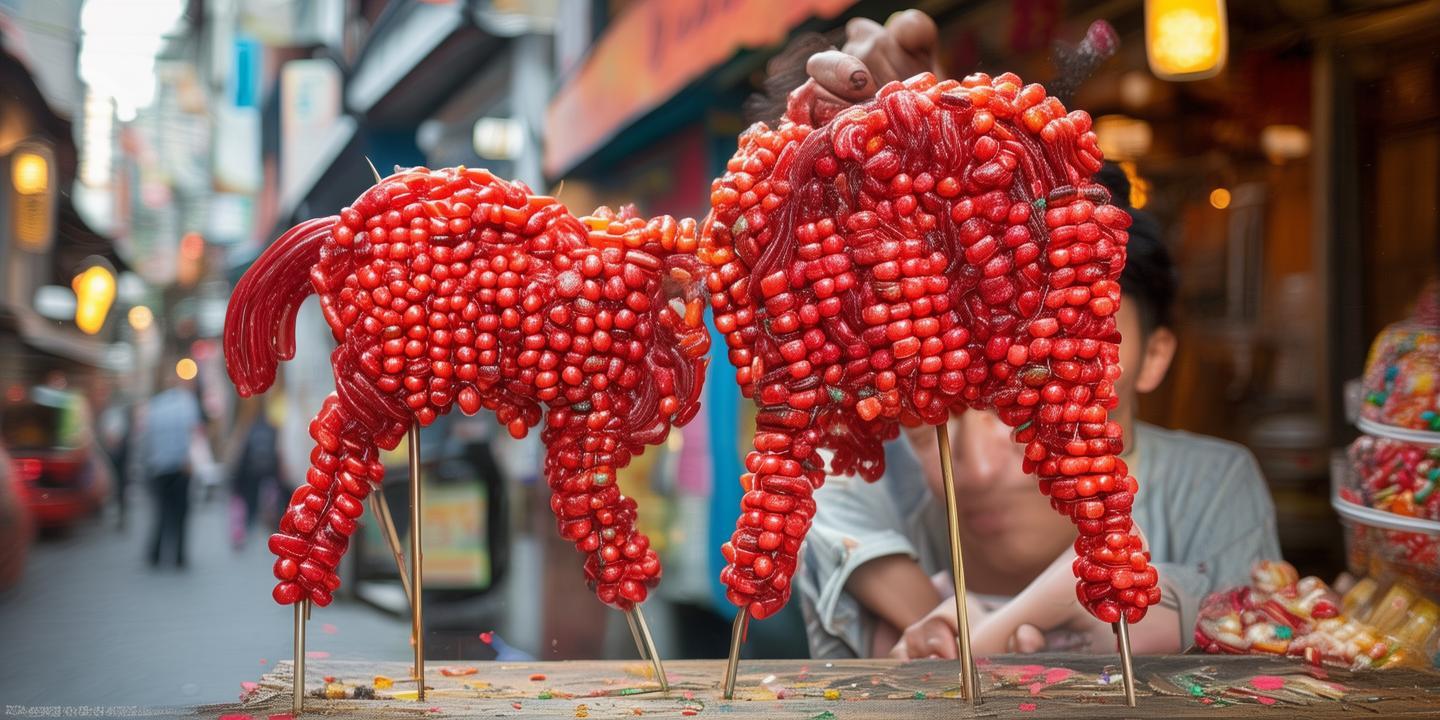 东北糖葫芦摊主推出抽象马糖葫芦 红遍网络丑萌美学成爆款