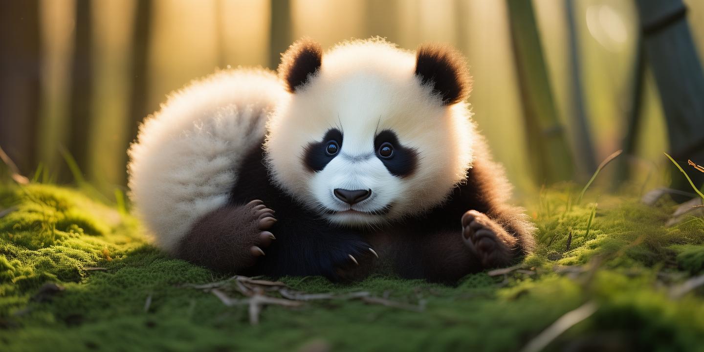 熊猫宝宝蜷缩成蛹状 萌态引热议