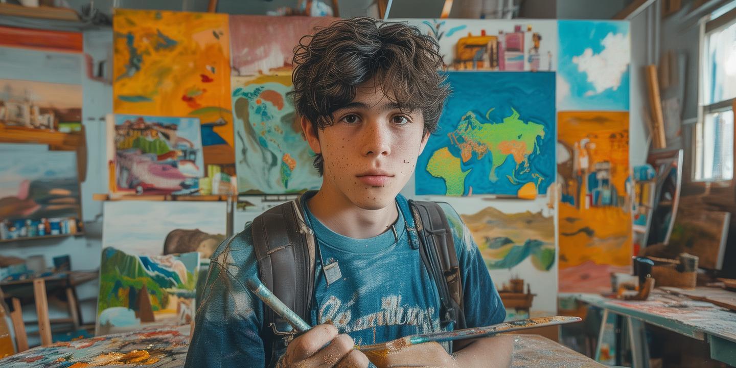 00后美术生靠刮腻子年入百万 画遍全球的梦想启航