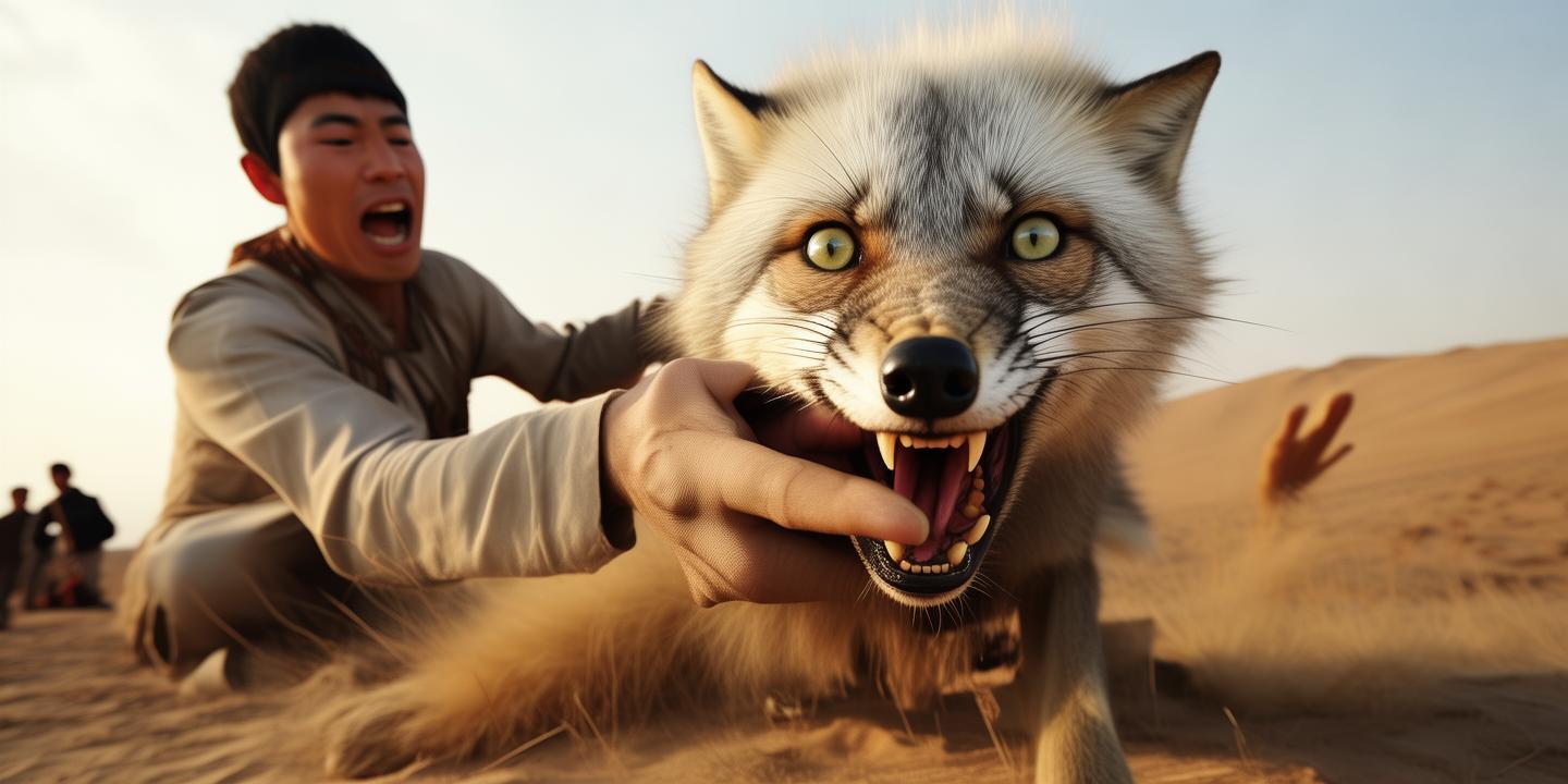 新疆男子投喂野生狐狸反被咬手指 震惊当场