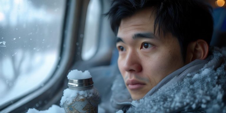 广东男子飞机上保温杯装雪 跨越三千公里带雪回乡