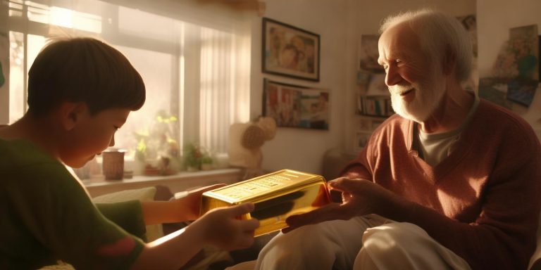 爷爷每年送金条给孙子引热议 网友：爱的表达方式多种多样