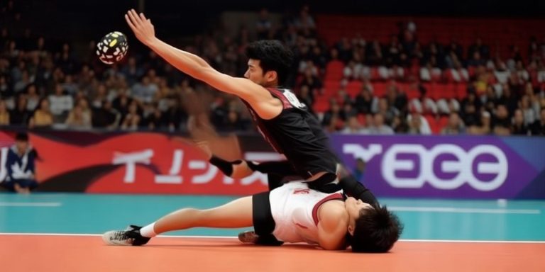 日本男排选手发球砸人 滑行谢罪 脸贴地诚恳道歉引发热议