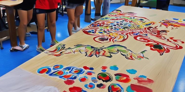 杭州小学生气步枪弹孔作画 创意呈现福马图案引热议