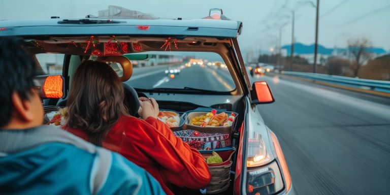 夫妻春运带饭上高速 自带厕所解如厕难题