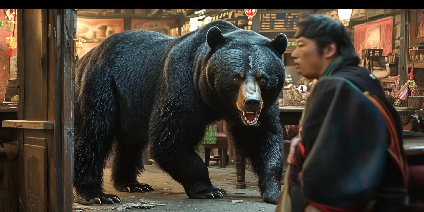 黑熊除夕夜闯入西藏饭店店主震惊：这不是我家店吗