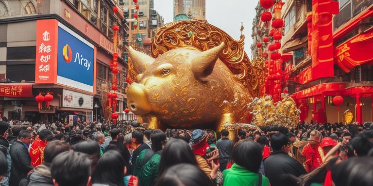 大年初五迎财神支付宝碰一下支付赢红包黄金