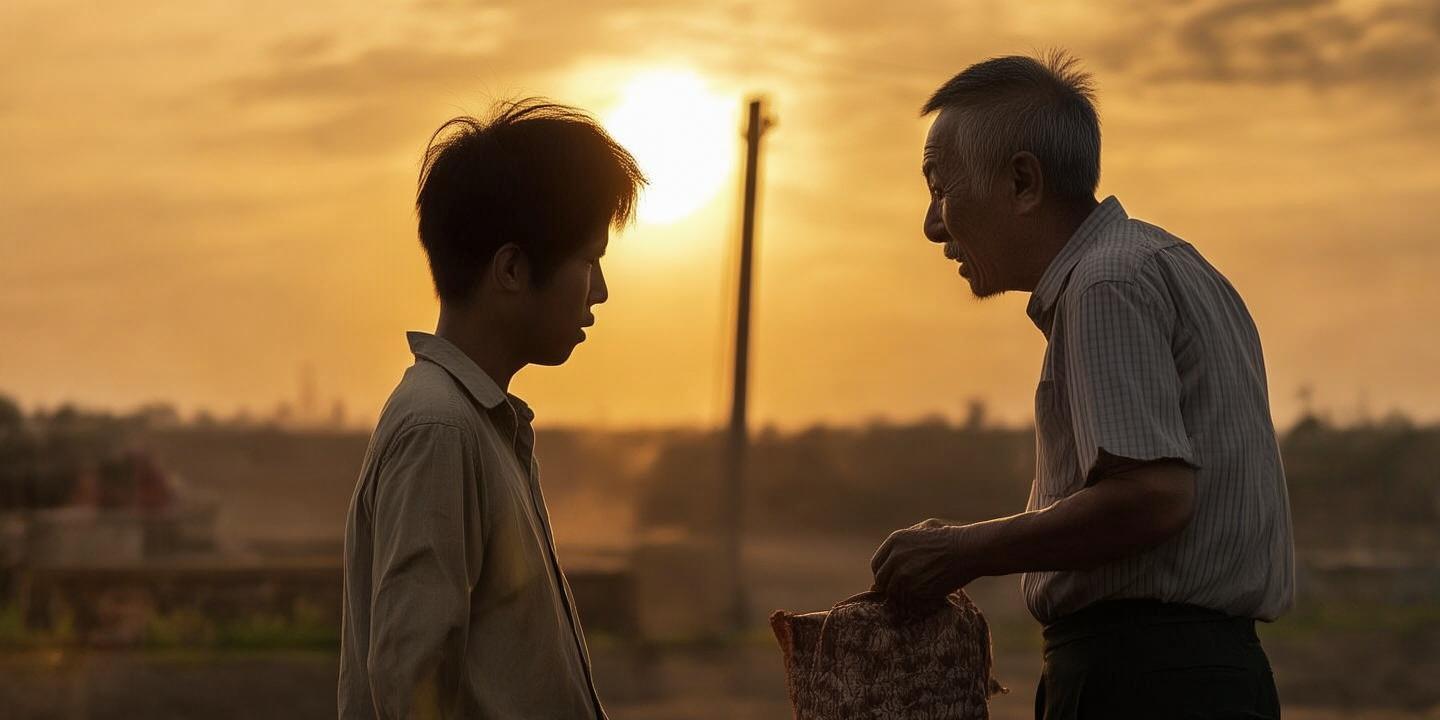 陕西父子离别催泪瞬间 父亲车后抹泪折射中国式亲情插图 陕西父子离别催泪瞬间 父亲车后抹泪折射中国式亲情