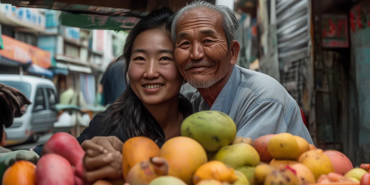 女孩27年后与照片中的水果摊主重逢 时光里的温暖未变