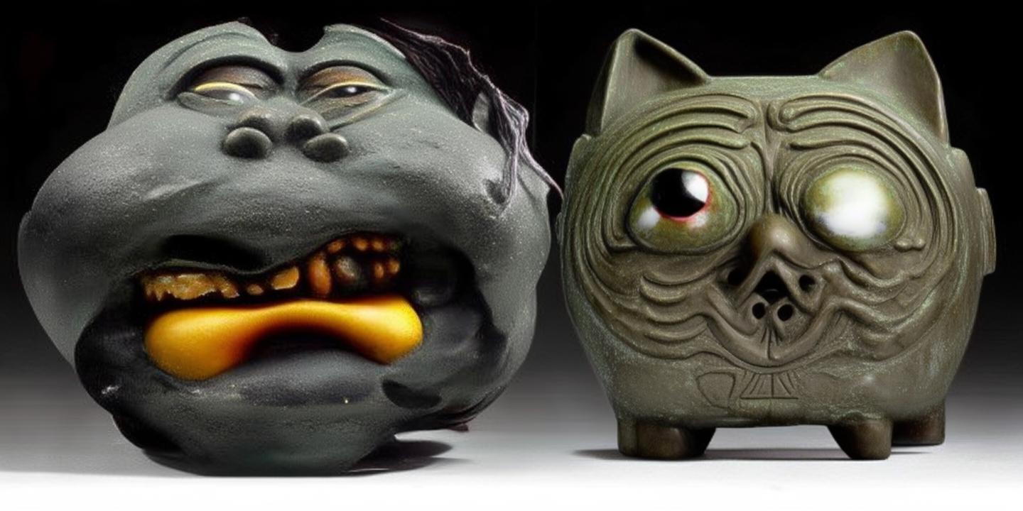 网红表情包撞脸三千多年前陶鼎三狗造型 古今萌趣引发全网热议