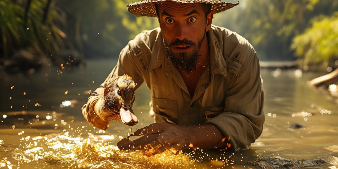 男子宰鸭发现黄金引热议 河道采金历史成谜题