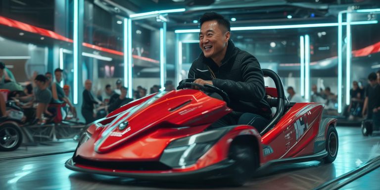 雷军亲身体验小米卡丁车场 验收时玩得过瘾