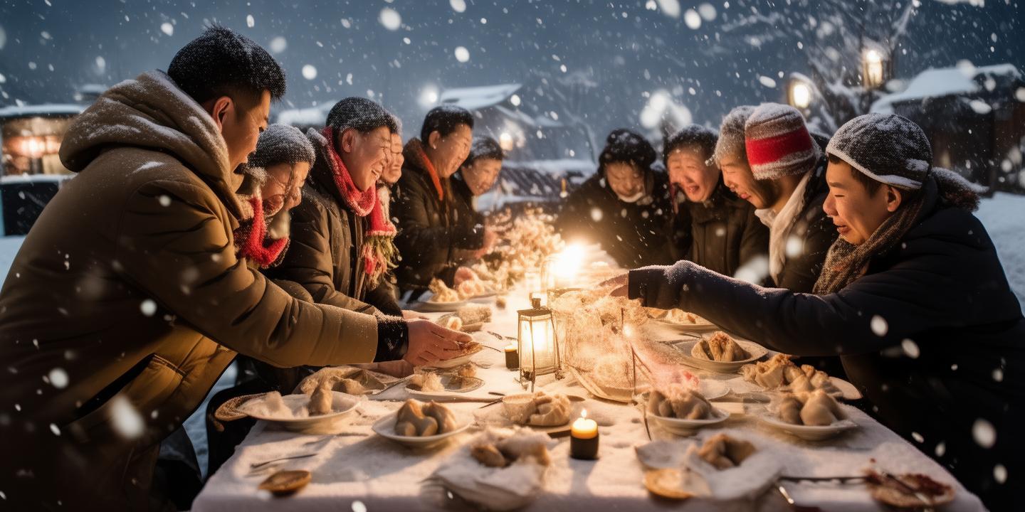 河南暴雪中的暖心婚礼：宾客雪中吃席传递真挚祝福