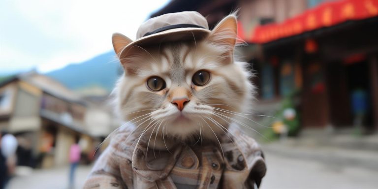 贵州遵义猫咪超配合 乖巧打扮成模特惊艳网友