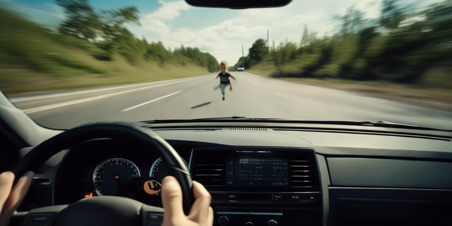 高速公路上小孩突然横穿险情司机行车记录仪还原真相