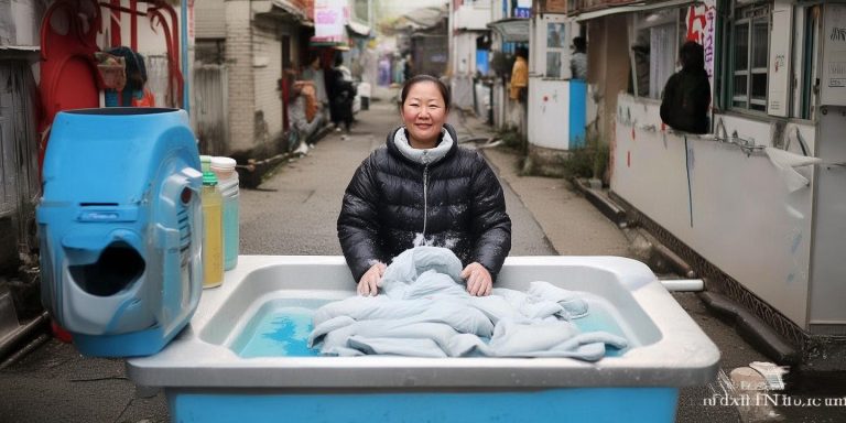 河南妈妈创新羽绒服清洗法 站着洗像洗澡一样省事又安全