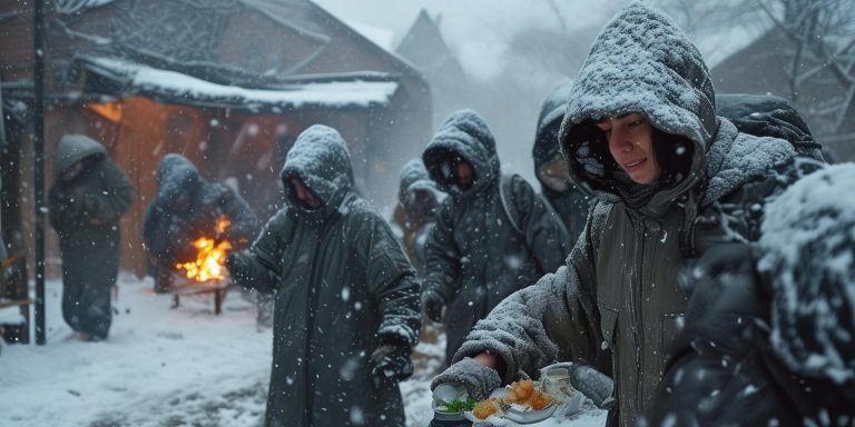 大学生开学遭遇暴雪打饭艰难如取经 暖心画面温暖人心