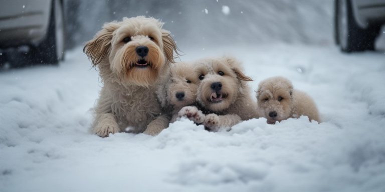 黑龙江寒冬狗狗追车数公里上车后生下三只狗宝宝暖心故事