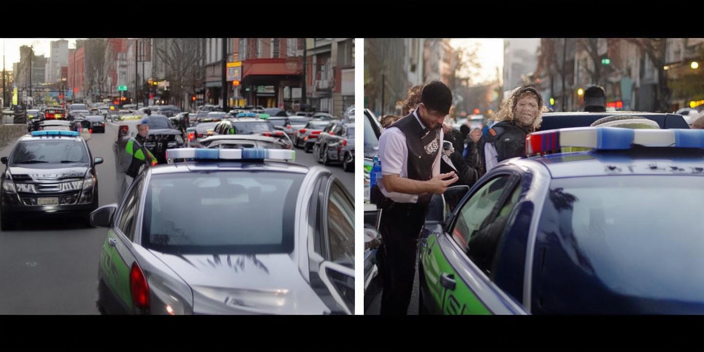 警车主动倒车让行婚车队伍 新郎送喜糖致谢暖心瞬间