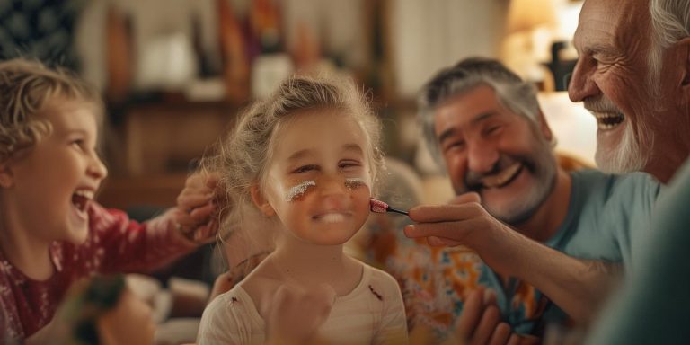 小女孩化妆全家围观 爱与支持在互动中绽放温情