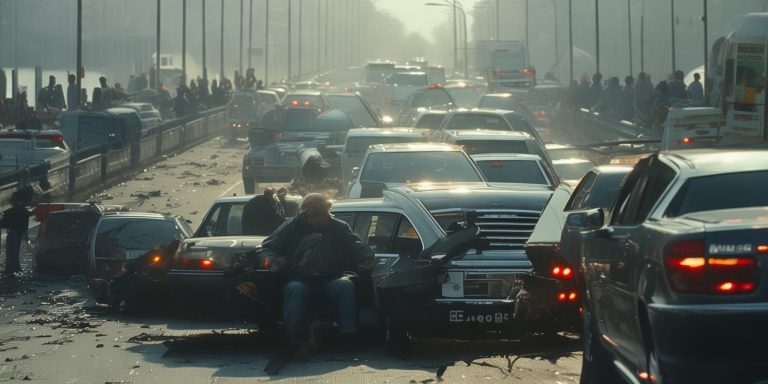 大爷高架逆行引发多车连环追尾事件引热议