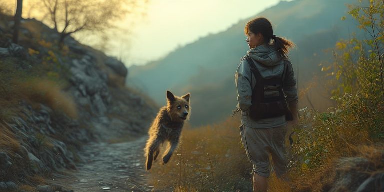 山西女子山沟迷路狗狗循声而来暖心救援