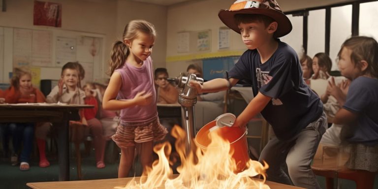 7岁哥哥5岁妹妹教科书式灭火 临危不乱获赞无数