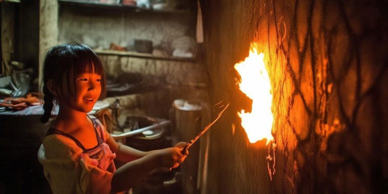 安徽女孩灶台旁用烧火棍作画走红 网友赞其天赋异禀