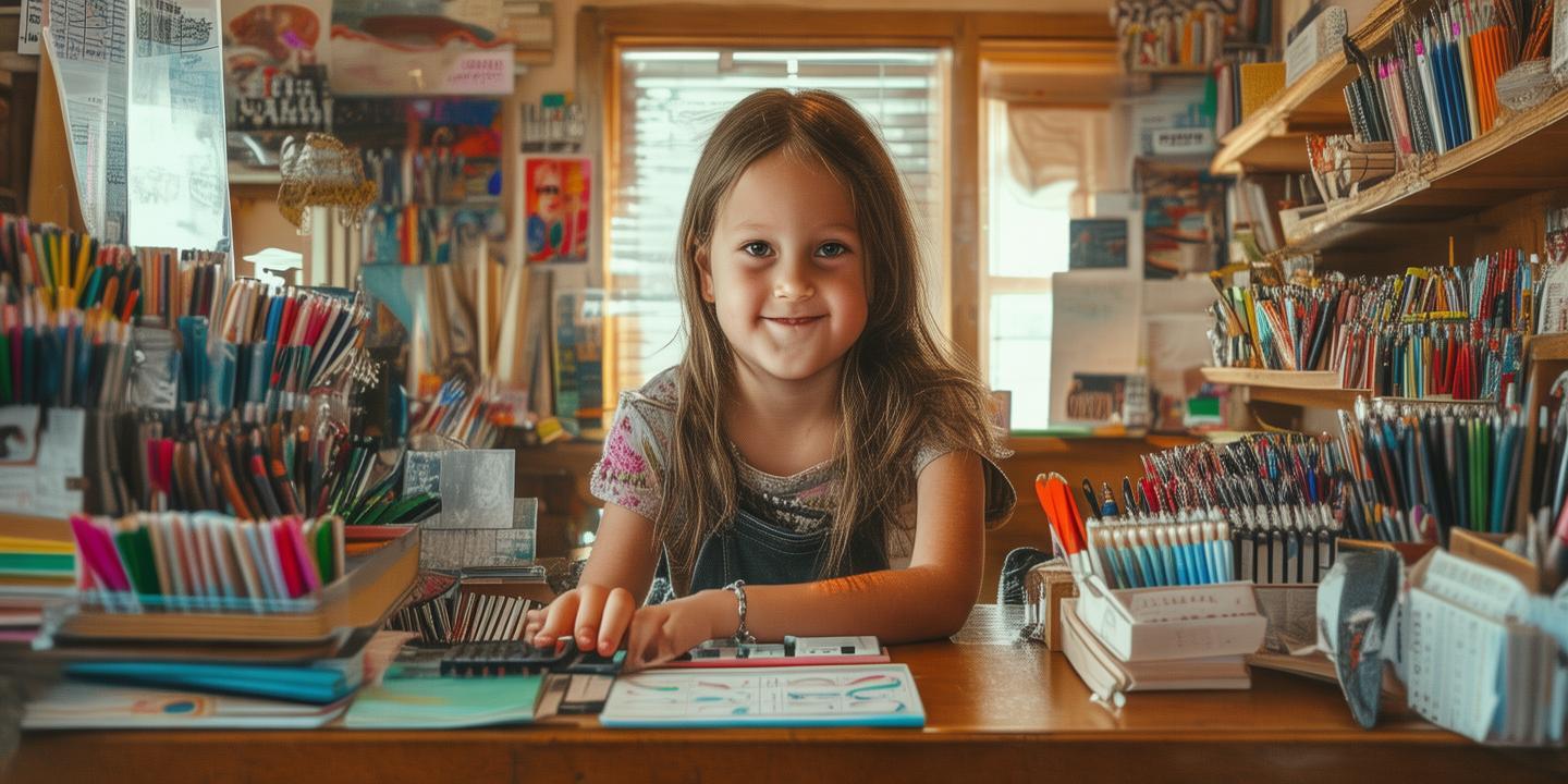 12岁女孩用零花钱盘下文具店 学习创业两不误