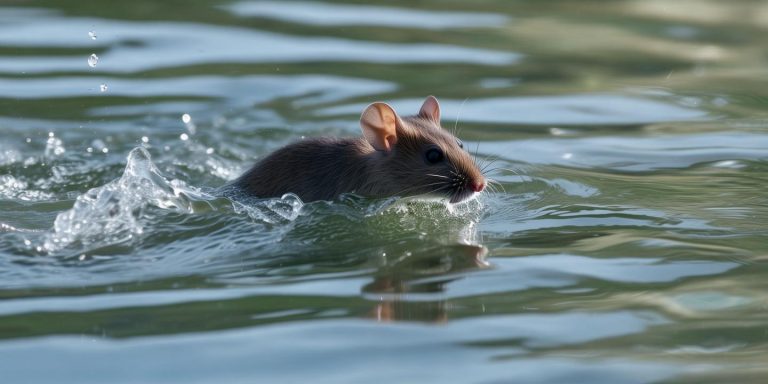 西湖惊现老鼠游泳抢鱼食秀泳技引热议