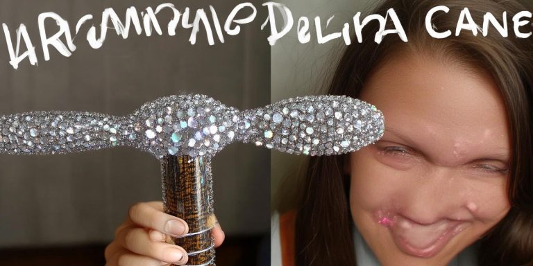 女子巧手改造姥姥拐杖 创意十足打造钻石拐杖