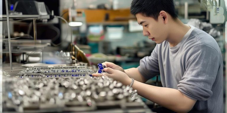 00后小伙学珠宝镶嵌毕业即就业月薪8千起日加工30个手镯