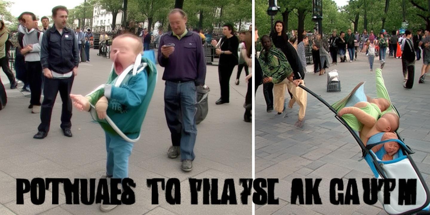 婴儿倒挂婴儿车一分钟 爸爸全程玩手机引热议