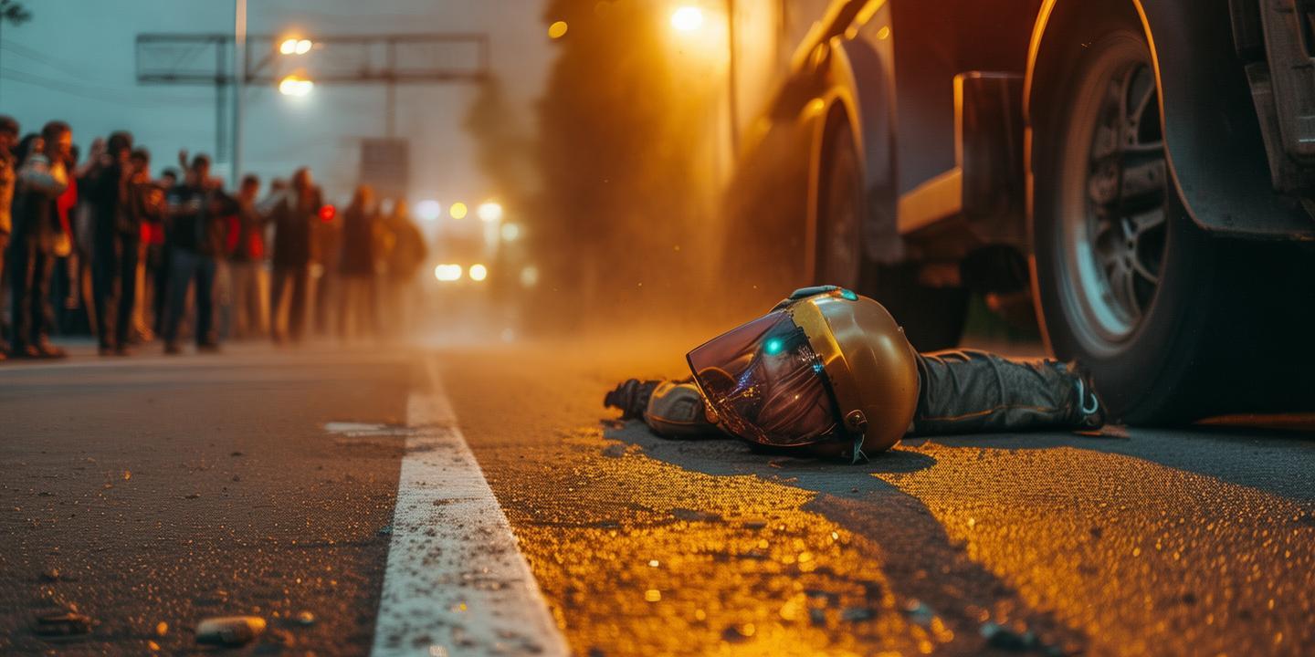 女子被水泥罐车拖行20米头盔救她一命安全警示