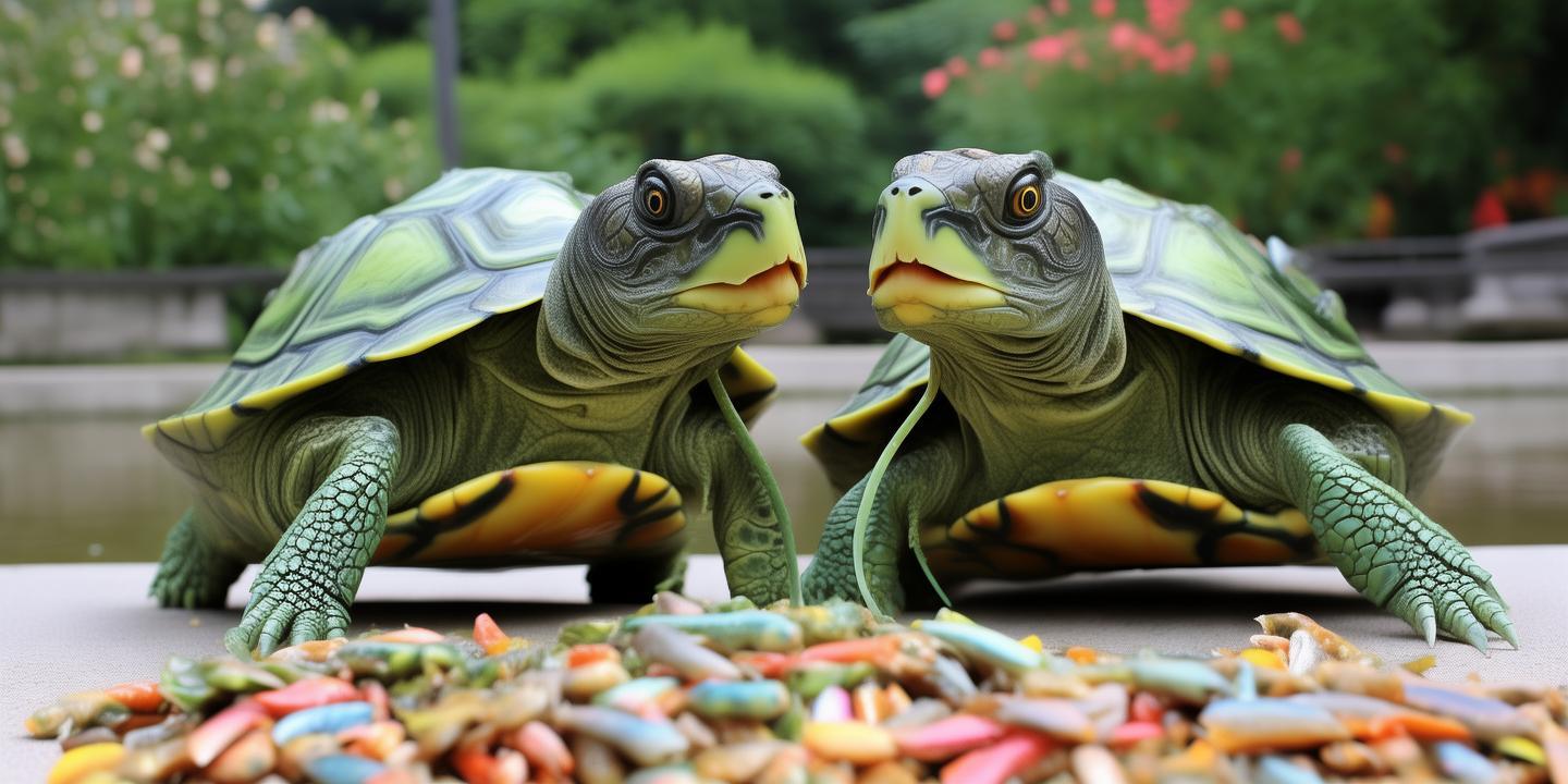 双头龟抢食趣事 安徽男子养双头龟揭秘基因奇迹