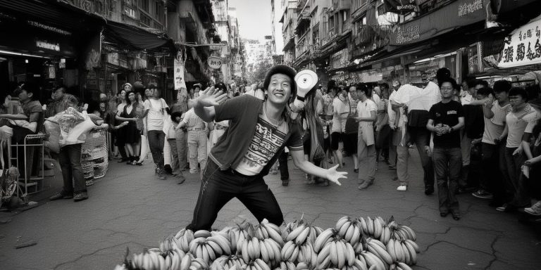 成都街头男子用喇叭撒娇叫卖香蕉 网友直呼魔性有趣