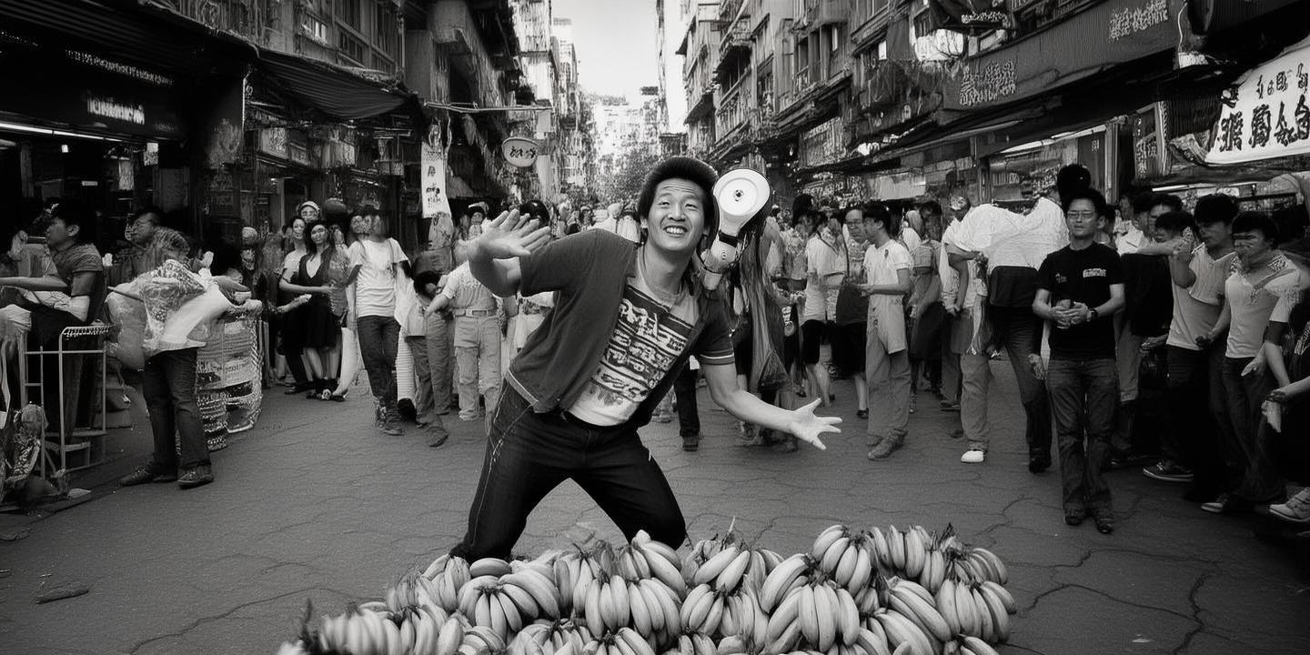 成都街头男子用喇叭撒娇叫卖香蕉 网友直呼魔性有趣插图 成都街头男子用喇叭撒娇叫卖香蕉 网友直呼魔性有趣