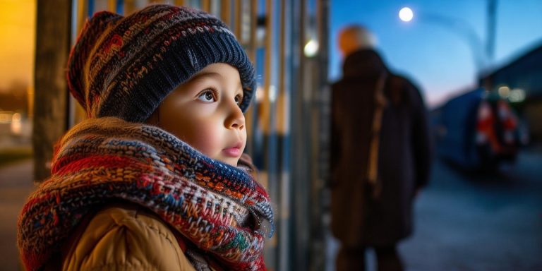 小学生凌晨被爷爷送校门口两小时 站在寒风中等待护送回家