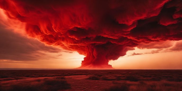 澳大利亚天空现末日红奇观 热带气旋卷起红色尘土