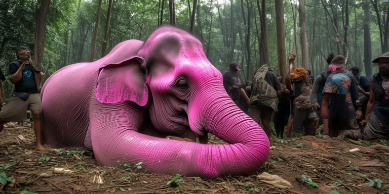 印度65岁大象被涂粉色两个月后死亡引发动物保护争议