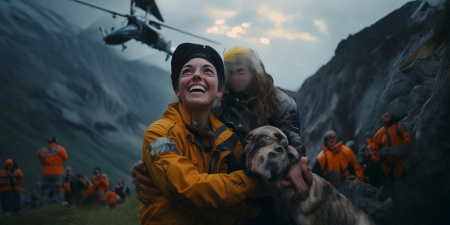 女子坠崖获救爱犬坚守7天奇迹获救 网友众筹直升机救援