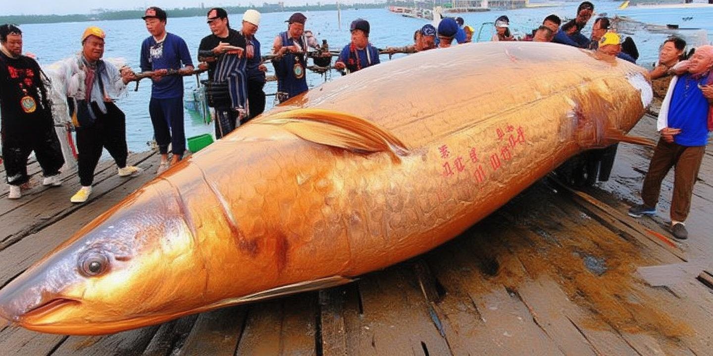 奉化渔民捕获东海罕见巨无霸金枪鱼市值超10万元