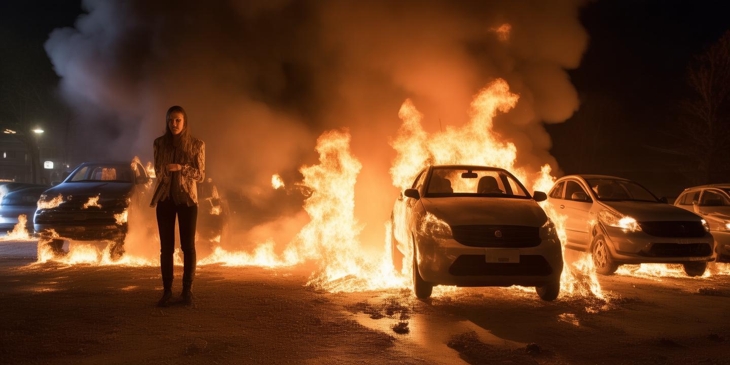 女子两次丢弃带火星垃圾引发火灾致4车损毁