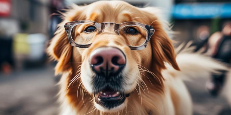 狗狗高度近视主人花800元配眼镜看清世界兴奋摇尾