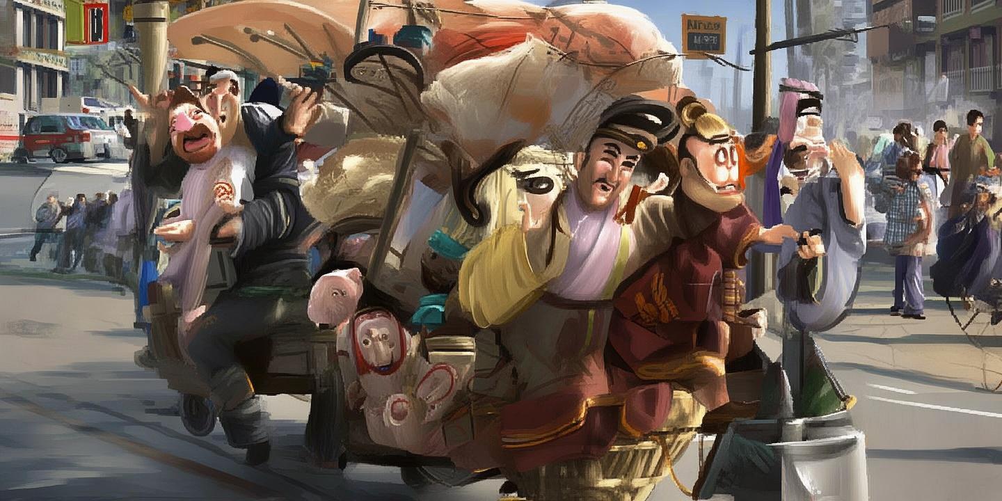 唐僧师徒农用车违法载人被交警拦下 网友笑称真经难取