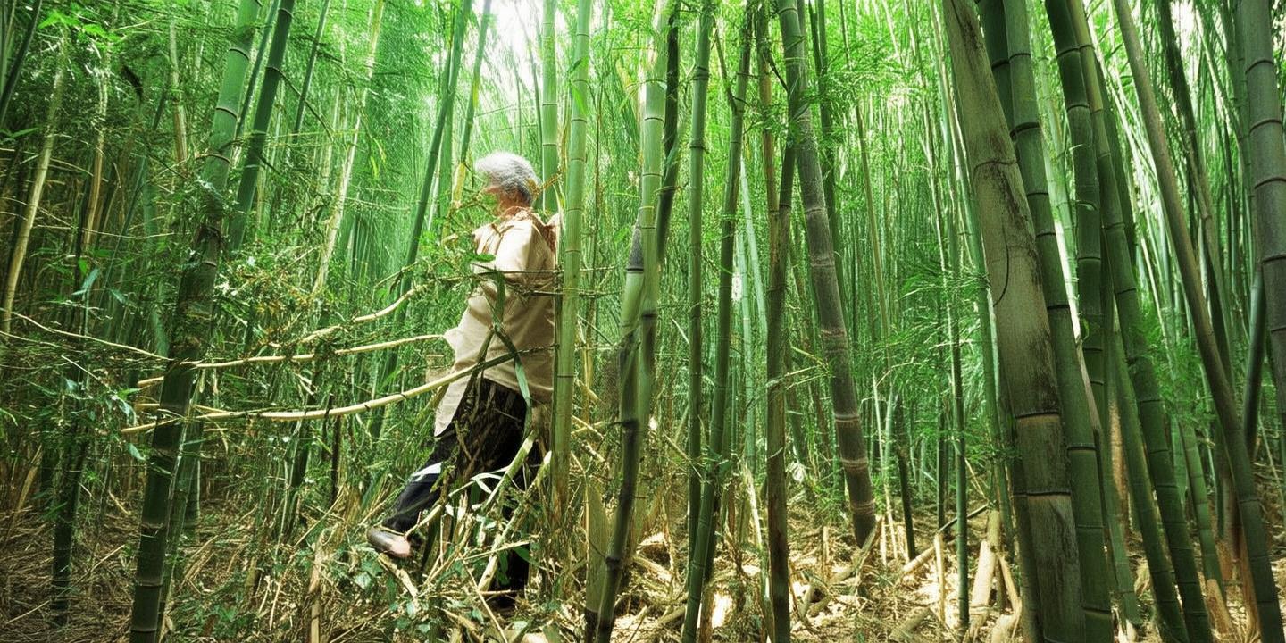 阿姨拔笋忘带外套被竹子穿走 网友直呼势如破竹